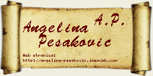 Angelina Pešaković vizit kartica